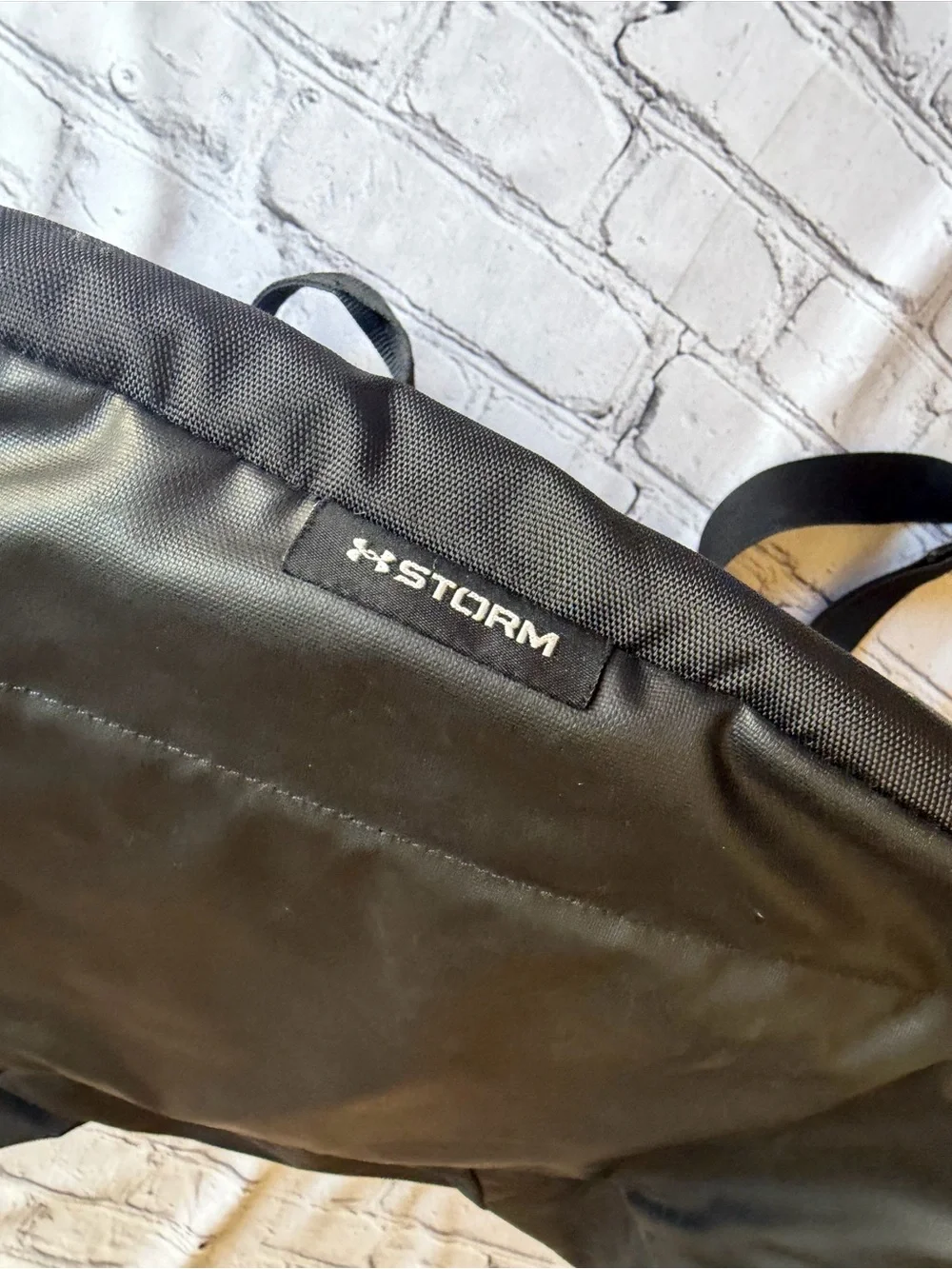 Under Armour Logo Duffel Bag Gym Work Travel Storm Black Sports Overnight